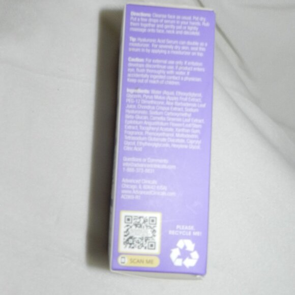 Advanced Clinicals Hyaluronic Serum Instant Skin Hydrator 1.75 FL Oz🆕⌚🏃💨🚚 - Picture 9 of 16